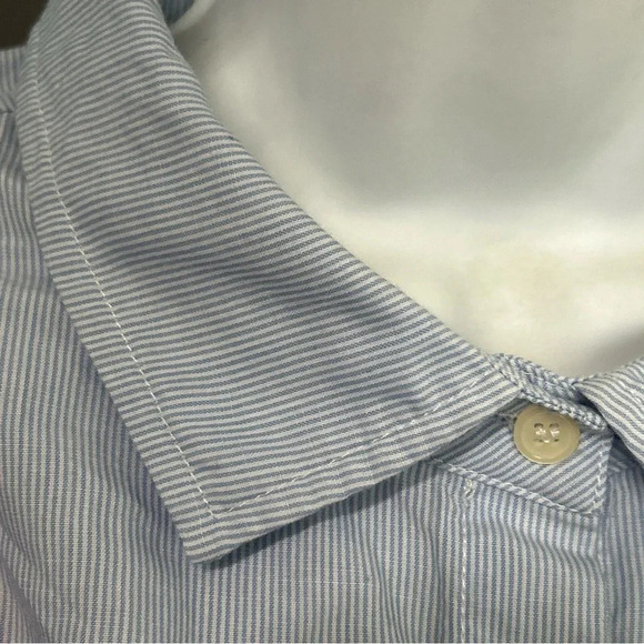 Tommy Hilfiger Women’s 1X Layered Collared Top Pink Blue Striped Preppy Casual - Picture 8 of 16